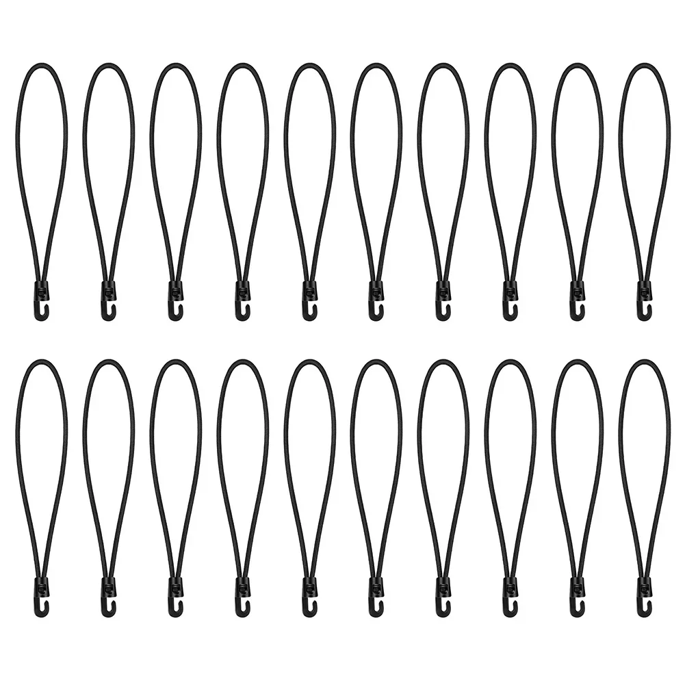 20/40Pcs Bungee Cord With Hooks 25cm High Elasticity Expander With Hooks Rubber Tensioner With Hooks For Camping Tarpaulin