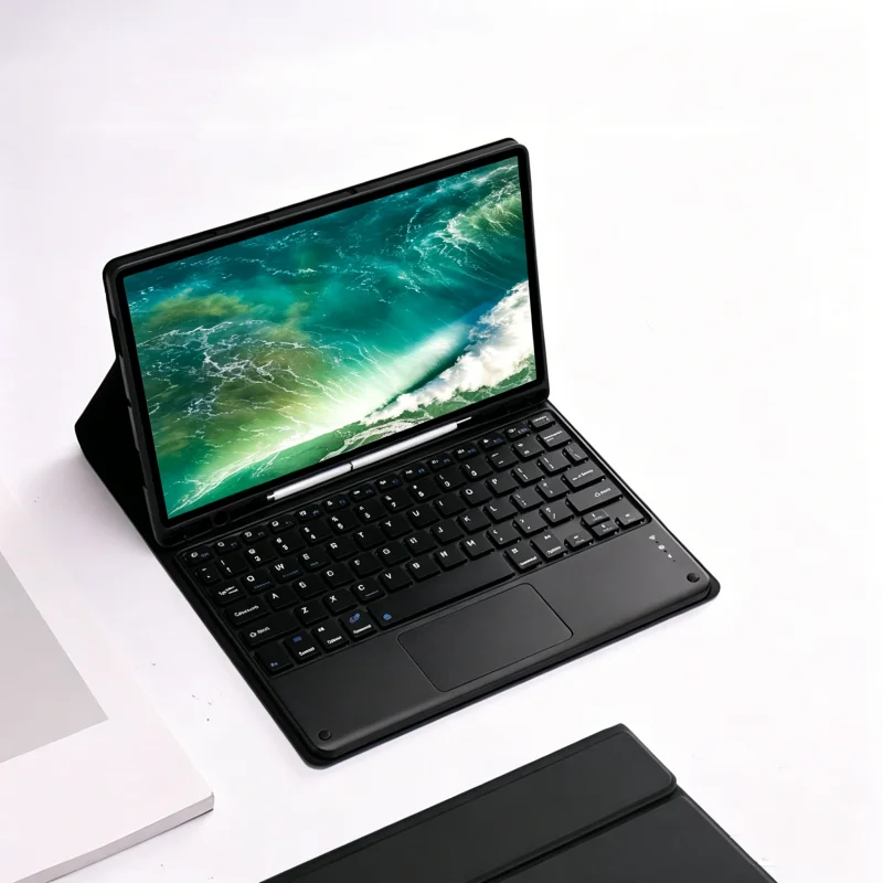 Funda con Teclado y Touchpad para iPad 9, 8 y 7 Generación, Funda con Teclado para iPad 10.2 9.ª / 8.ª / 7.ª Generación