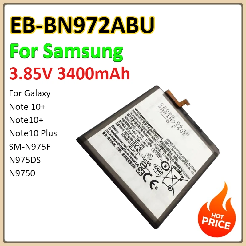 

EB-BN972ABU EB-BN972ABUL 3400mAh For Samsung Galaxy Note 10+ Note10+ Note10 Plus SM-N975F N975DS N9750 Mobile Phone Battery