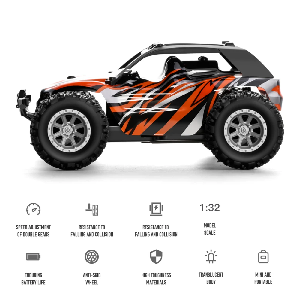 RC Car 1:32 2.4Hz 2WD  20km/h Radio Remote Control Mini Crawler Vehicles Racing Model Toys For Children RC High-speed Car