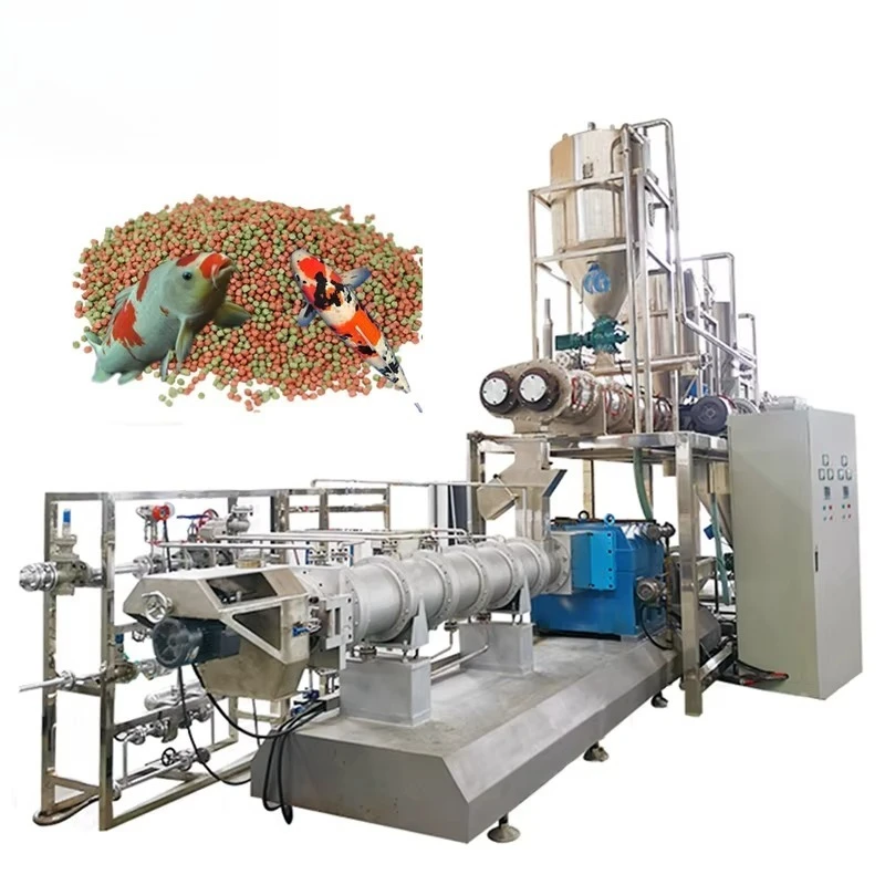 Customized 5 Ton Per Hour Floating or Sinking Fish Feed Making Machine Double Screw Extruder Aquatic Feed Production Line
