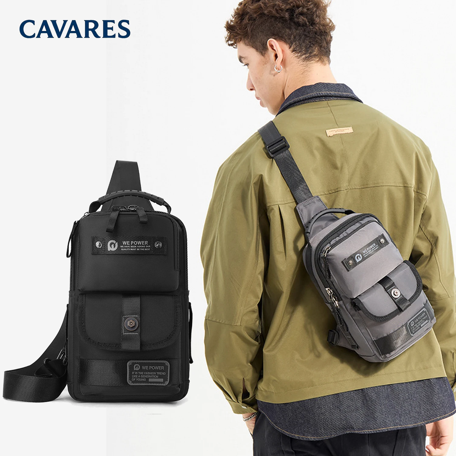 

Men Sling Sports Shoulder Bag Large Capacity Multifunctional Casual Outdoor Cycling Climbing Hiking Crossbody Handbag Travel Bag