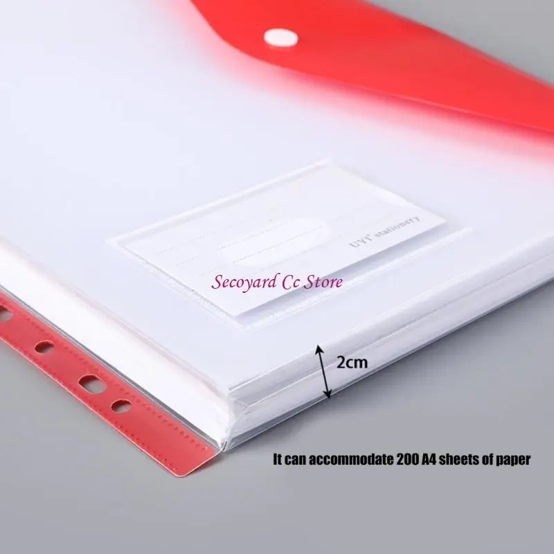 

N3UC, 6 шт., 11 отверстий, перфорированные карманы, папки формата Letter, кошелек для документов, чехол для документов с кнопкой