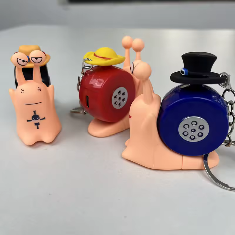 Anime One Piece Den Den Mushi Model Toys Cartoon Luffy Sabo Ace Snail Shaped Phone Can Sound Recording Toys for Children Gifts - Image 2