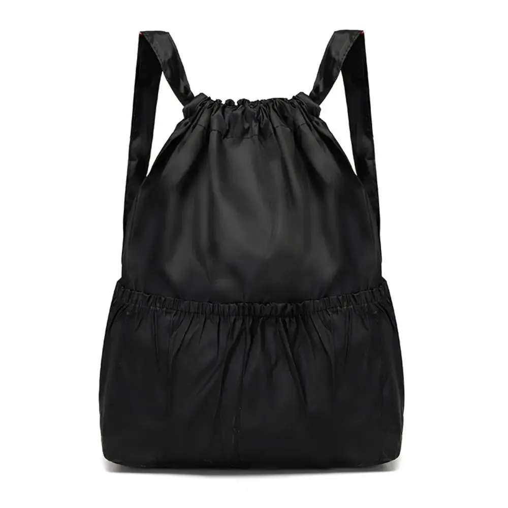 Casual Floral Printed Drawstring Bag Waterproof Polyester Portable Shopping Bag Lightweight Fold Travel Bag Teenage Girls