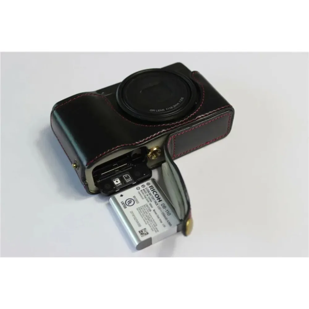 

Protective leather case, For Ricoh GRIII camera bag gr3 half set, base griii accessories Camera Bag