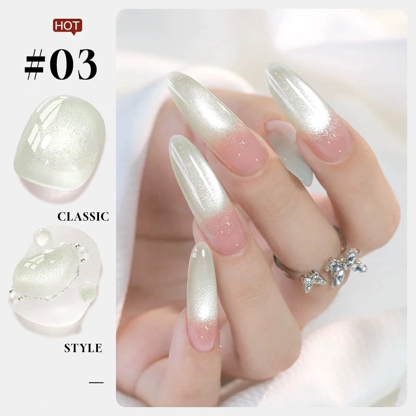 MIANEL 1-6pcs 12ML Summer Japanese Ice Cream Cat Eye Gel Nail Polish 2025 New Internet Celebrity Explosive Diamond Gel Polish