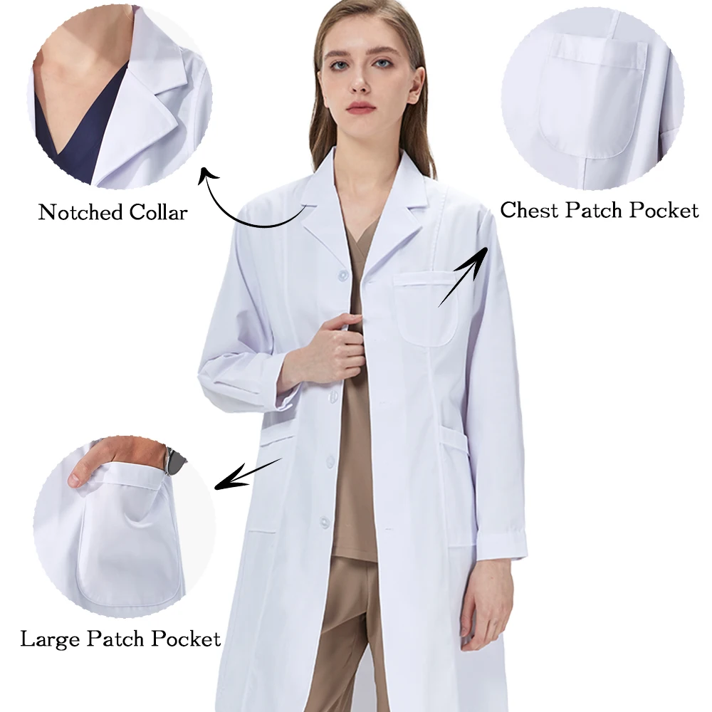 White Lab Coats Unisex Hospita - Medical Health Lab review and price