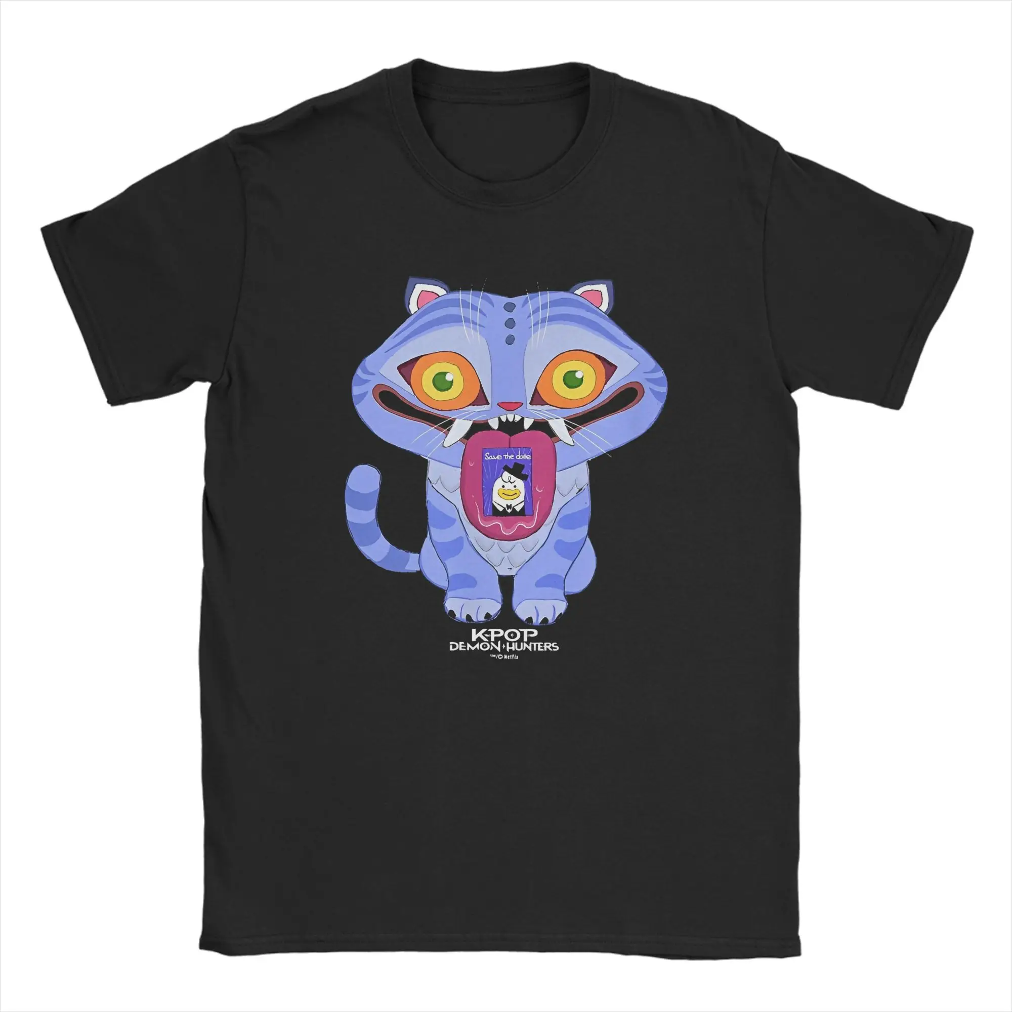 

Футболка Harajuku Street Movie K-Pop Demon Hunters Cat Graphic, мужская летняя повседневная футболка для мужчин и женщин, хлопковые топы с короткими рукавами