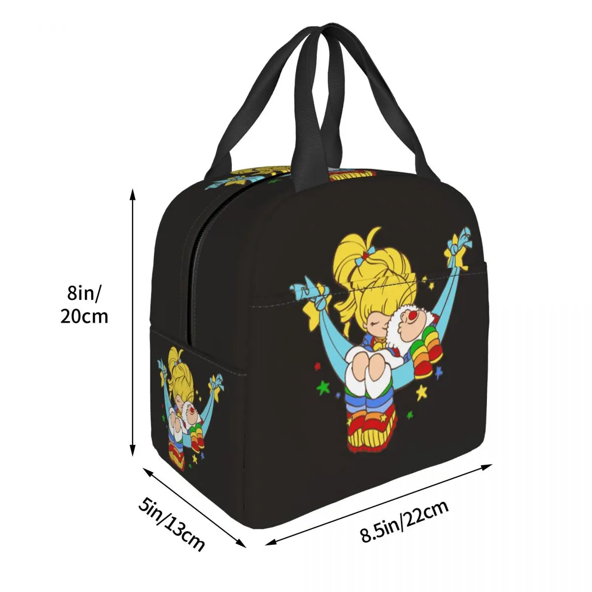 Rainbow Brite Lunch Bags Insulated Bento Box Lunch Tote Resuable Picnic Bags Thermal Bag for Woman Student Office