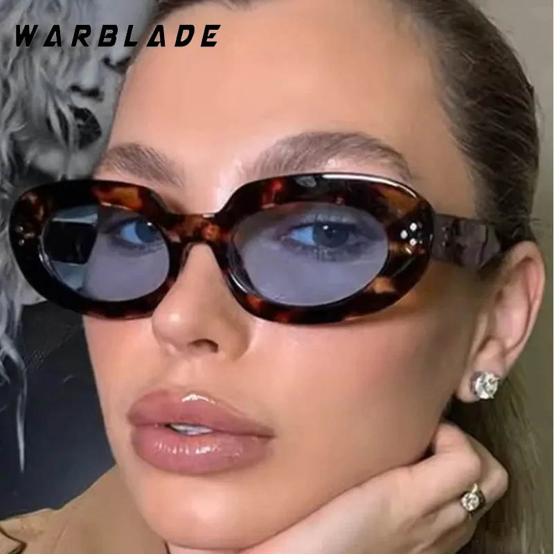 

Fashion Punk Rivets Oval Sunglasses Women Trendy Luxury Designer Eyeglasses Man Outdoor Summer Traveling Sun Glass UV400 Очки