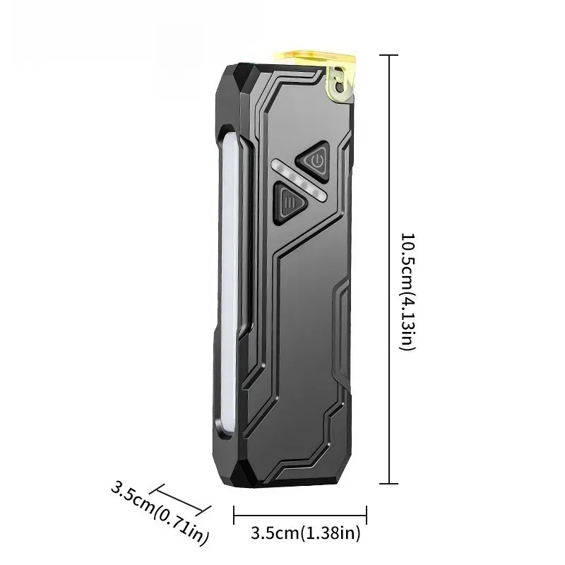 USB قابلة للشحن RGB مصباح يدوي المغناطيسي المزدوج كليب المزدوج الأبيض الأرجواني الرئيسي 7 اللون الجانب ضوء الألومنيوم IPX4 التخييم مقاوم للماء