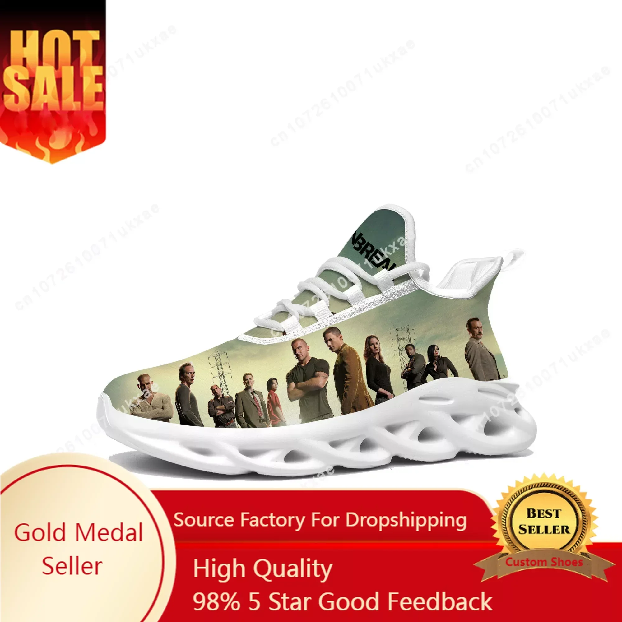 Prison Break Flats Sneakers Mens Womens Sports Running Shoes High Quality Sneaker Lace Up Mesh Footwear custom made Shoe