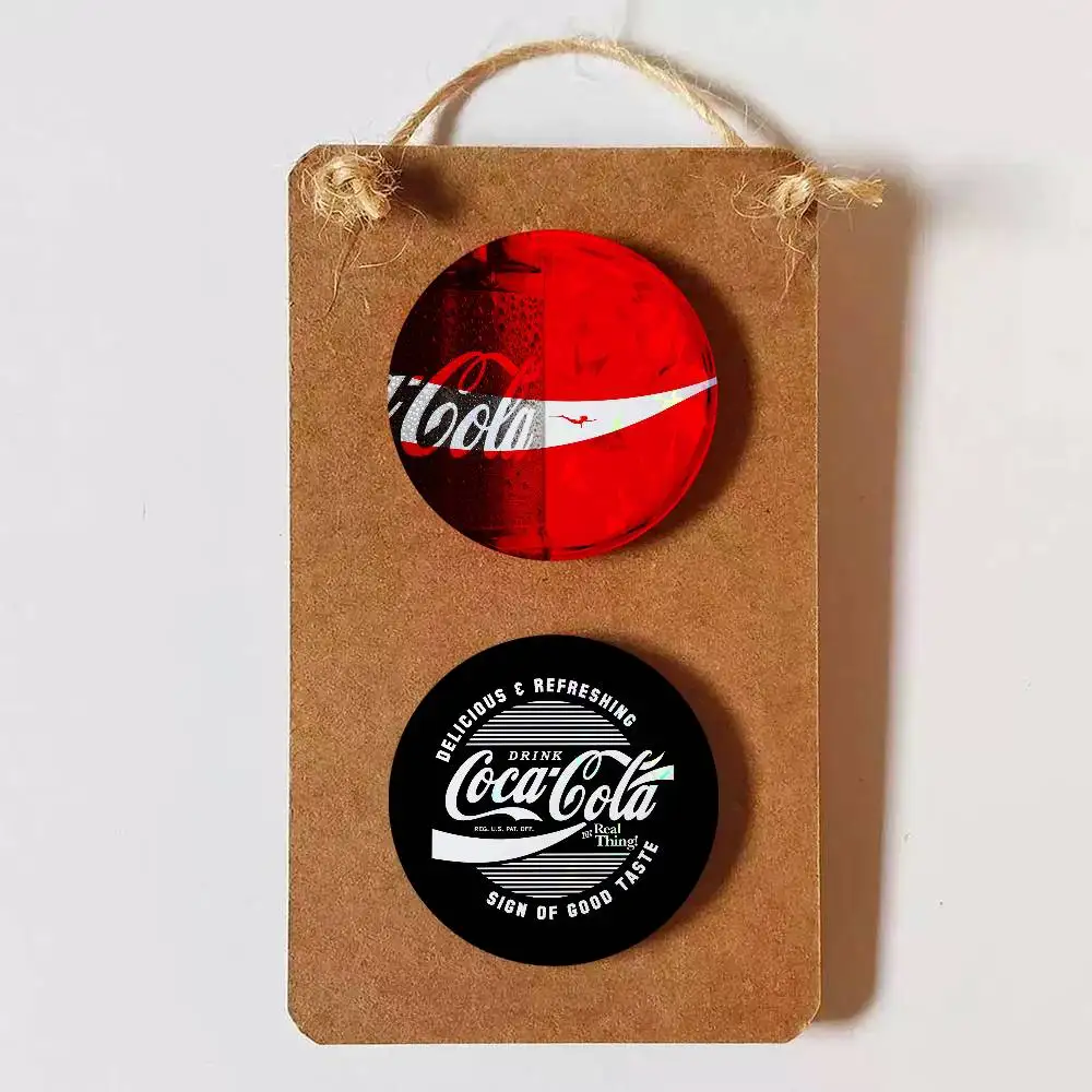 C-COCAS-COLAS Cute Cool Round Pin Badge Set for Anime Game Music Cartoon Fans Backpack Denim Jacket Hat Decoration