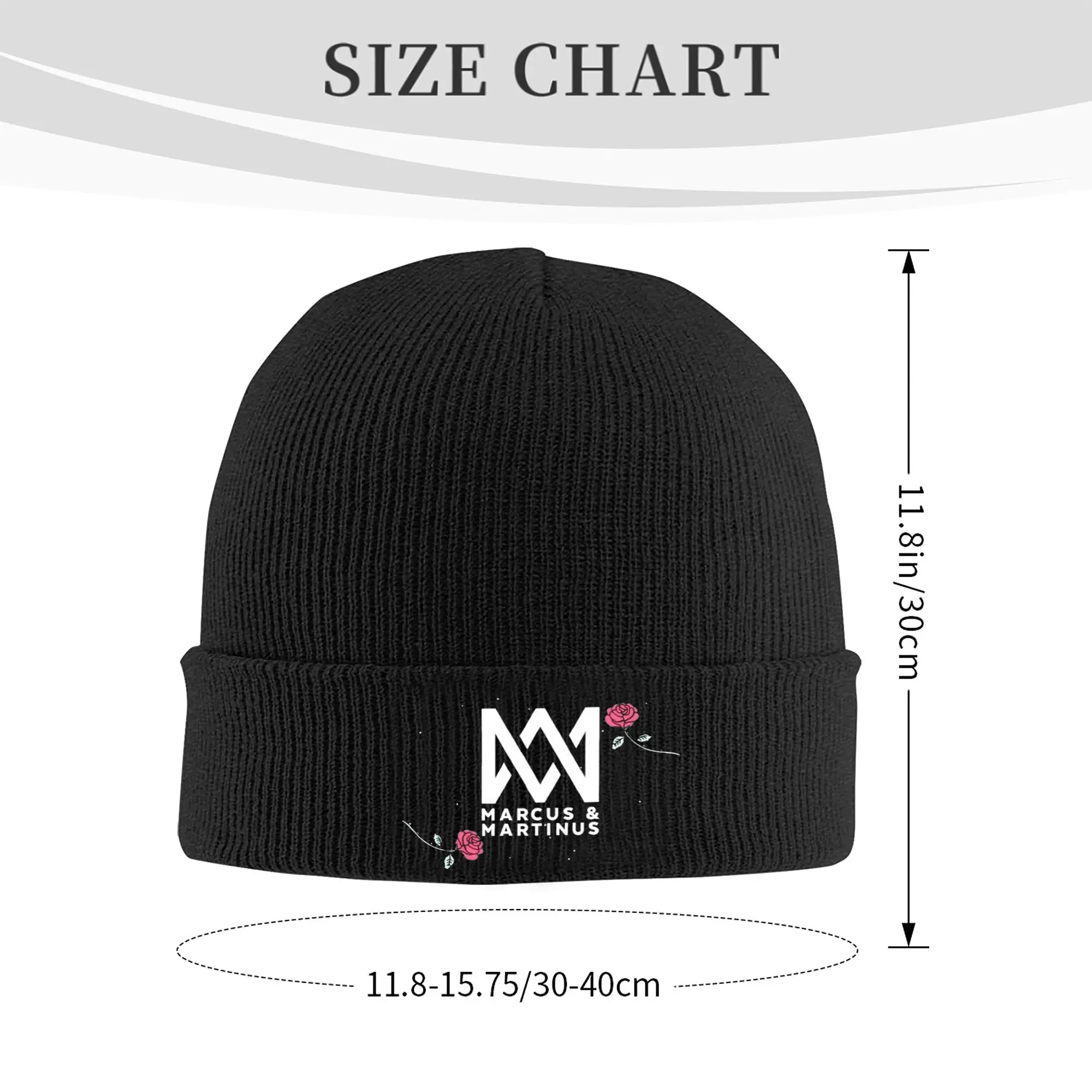 Marcus Martinus MM Music Hat Autumn Winter Beanies Baggy  Caps Female Male Acrylic Knitted Hat