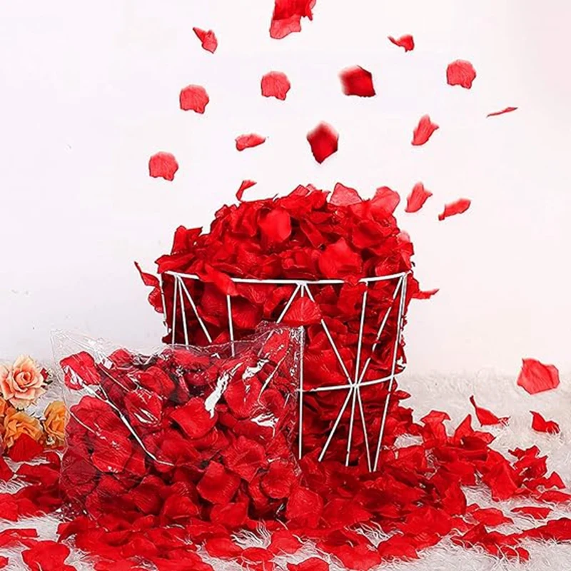 3000PCS Rose Petals,Fake Flower,Rose Petals For Bed & Valentines Decorations,Marry Me Decorations,Artificial Rose Petals