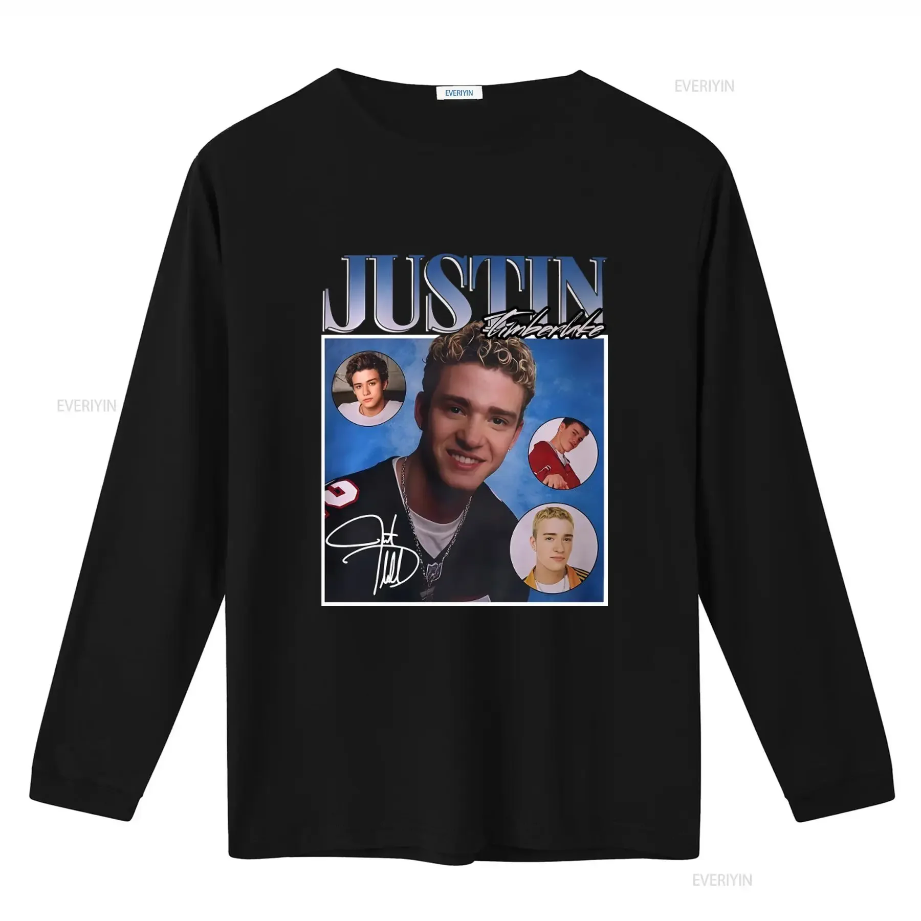 New Popular Justin Timberlake T Shirt Funny Black All Size P1542 Featuring Iconic Images of the Star vintage Washed Casual