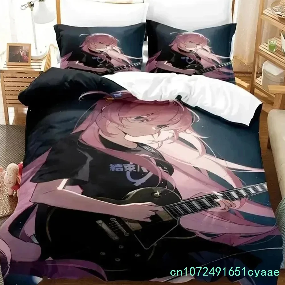 Anime Hitori Gotoh Bocchi The Rock Bedding Set Bedroom Soft Modern Bedspreads Comefortable Duvet Cover Quilt Cover Pillowcase