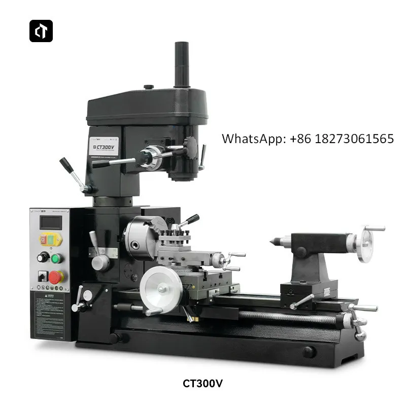 

CT300V токарный станок небольшой многофункциональный токарный станок стол сверлильный станок сверление фрезерный встроенный станок фрезерный станок по металлу