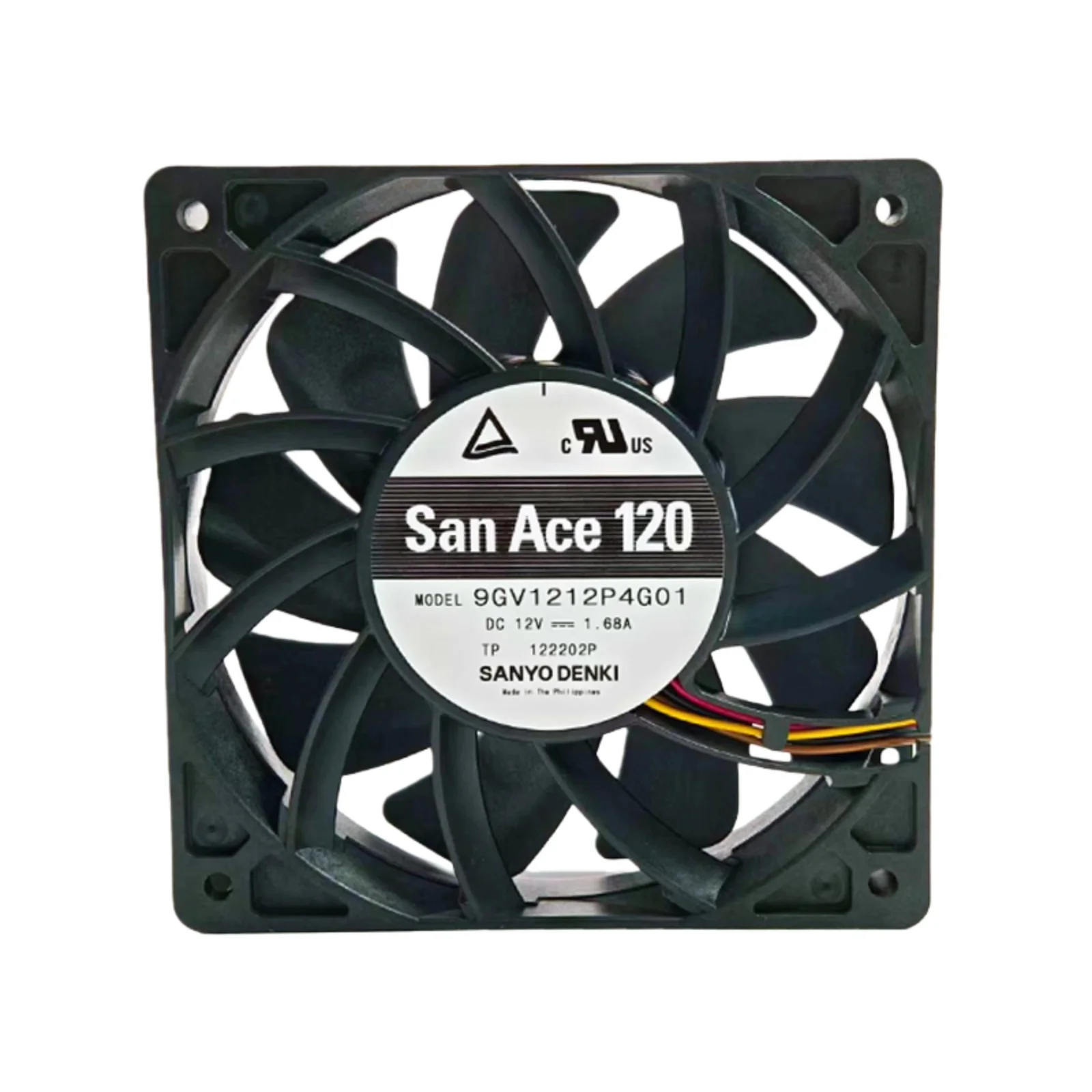 

For Sanyo 9GV1212P4G01 12V 1.68A 120x120x25mm PWM Ball Bearing DC Cooling Fan 4-Wire 5100RPM High Airflow Industrial Cooler