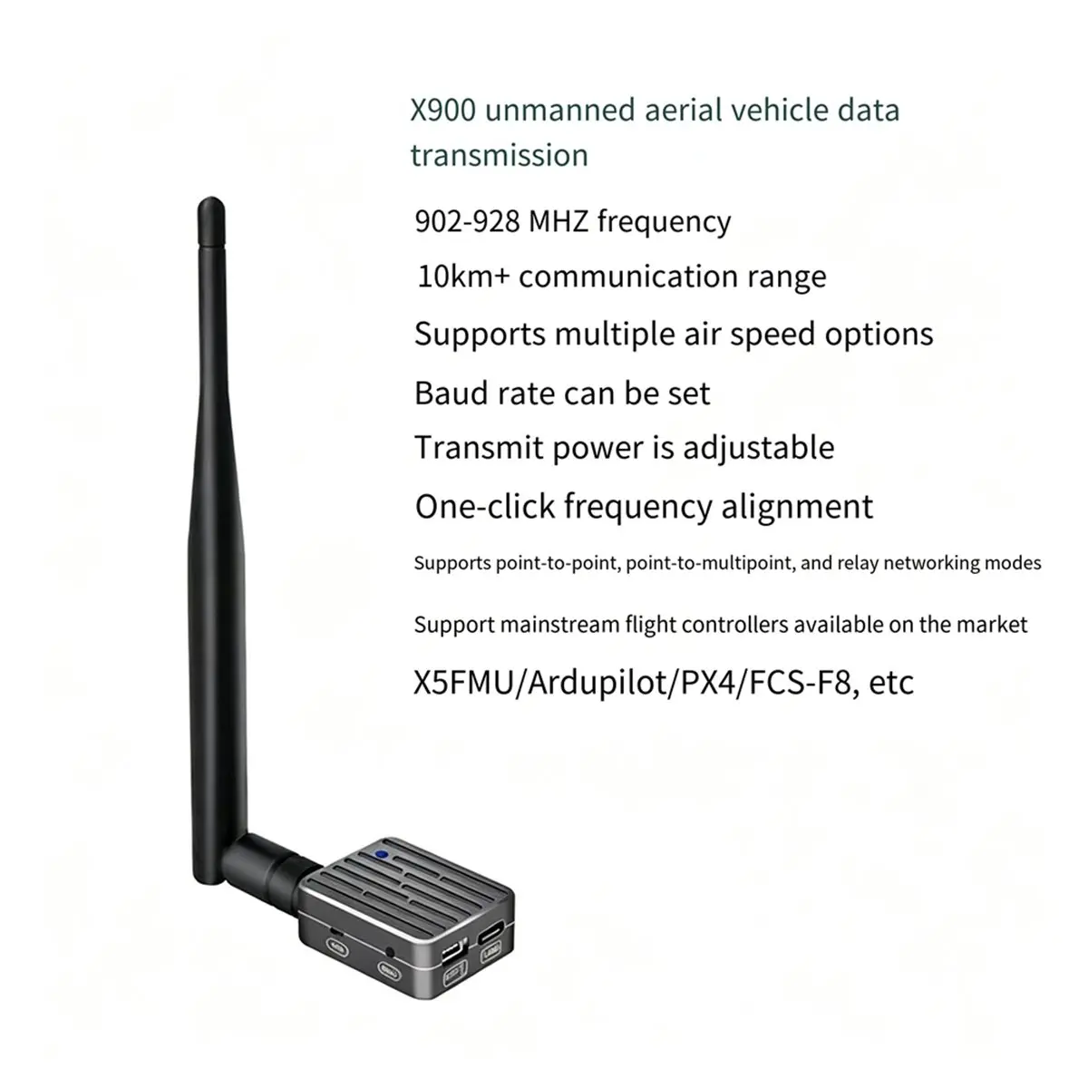 update. 2PCS X900 Radio Transmission Module 12km RTK Wireless Data One-to-One Two-Way Communication 902-928MHz