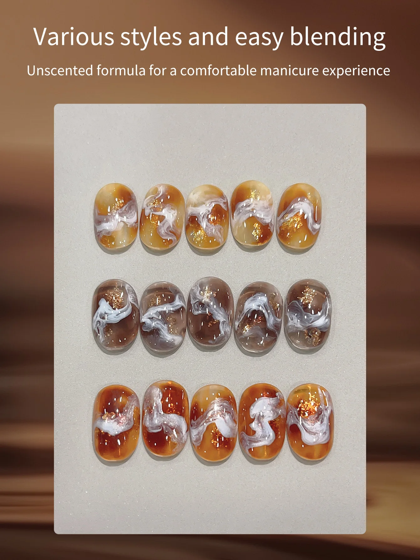 5 جرام تزهر جل واضح الأشعة فوق البنفسجية Led زهر الأظافر هلام البولندية لنشر تأثير الرخام الحجر الطبيعي المائية الأزهار الطباعة