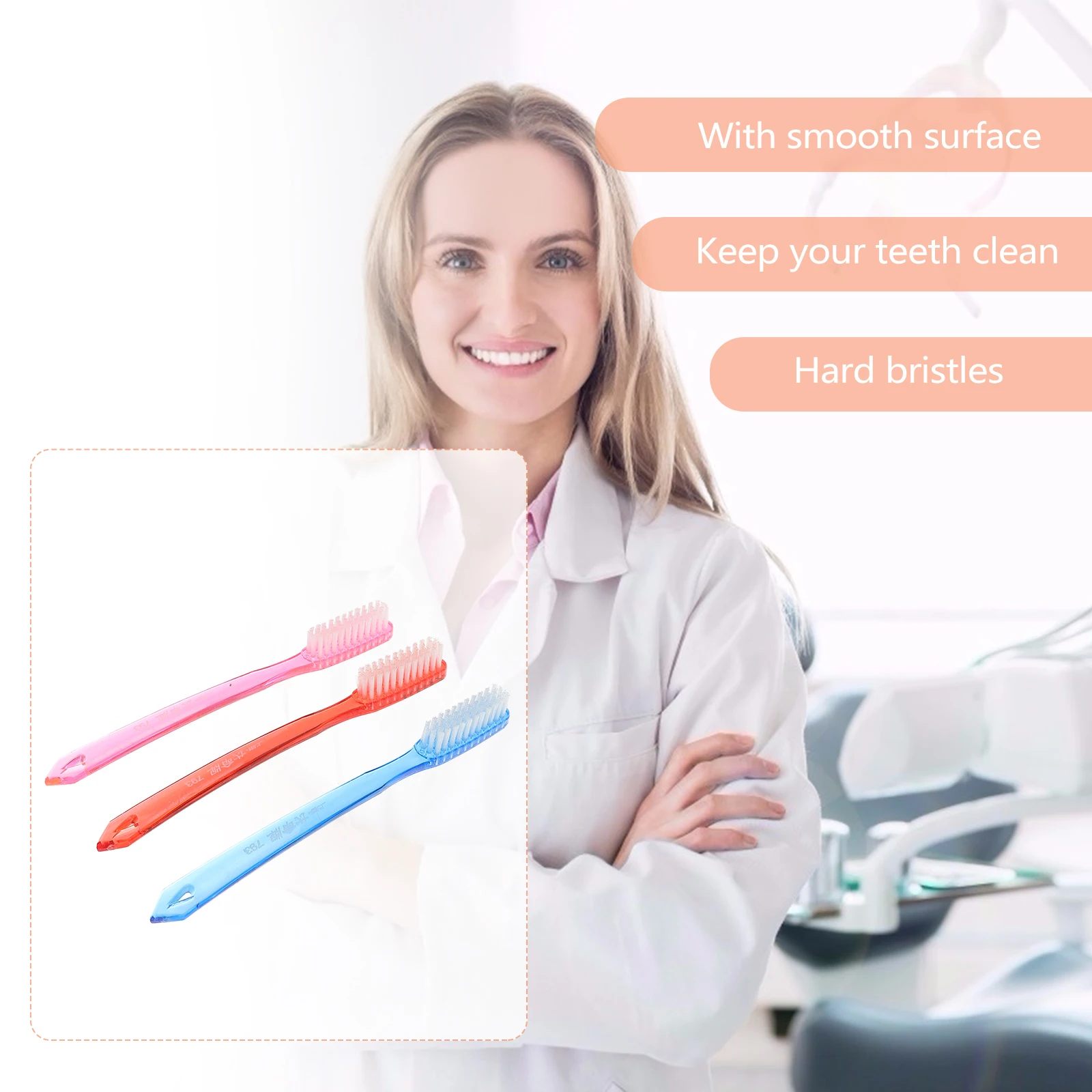 6 قطع من فرشاة الأسنان ذات الشعيرات الصلبة للغاية، دليل ثابت للبالغين، تنظيف الأسنان بالبقع أثناء السفر، استخدام صحي ممتاز وآمن