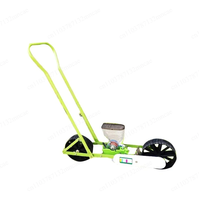 Small Multifunctional Single Row Ditching Planter For Vegetable Pellet Seed Hot Sale Hand Push Type Vegetable Planter
