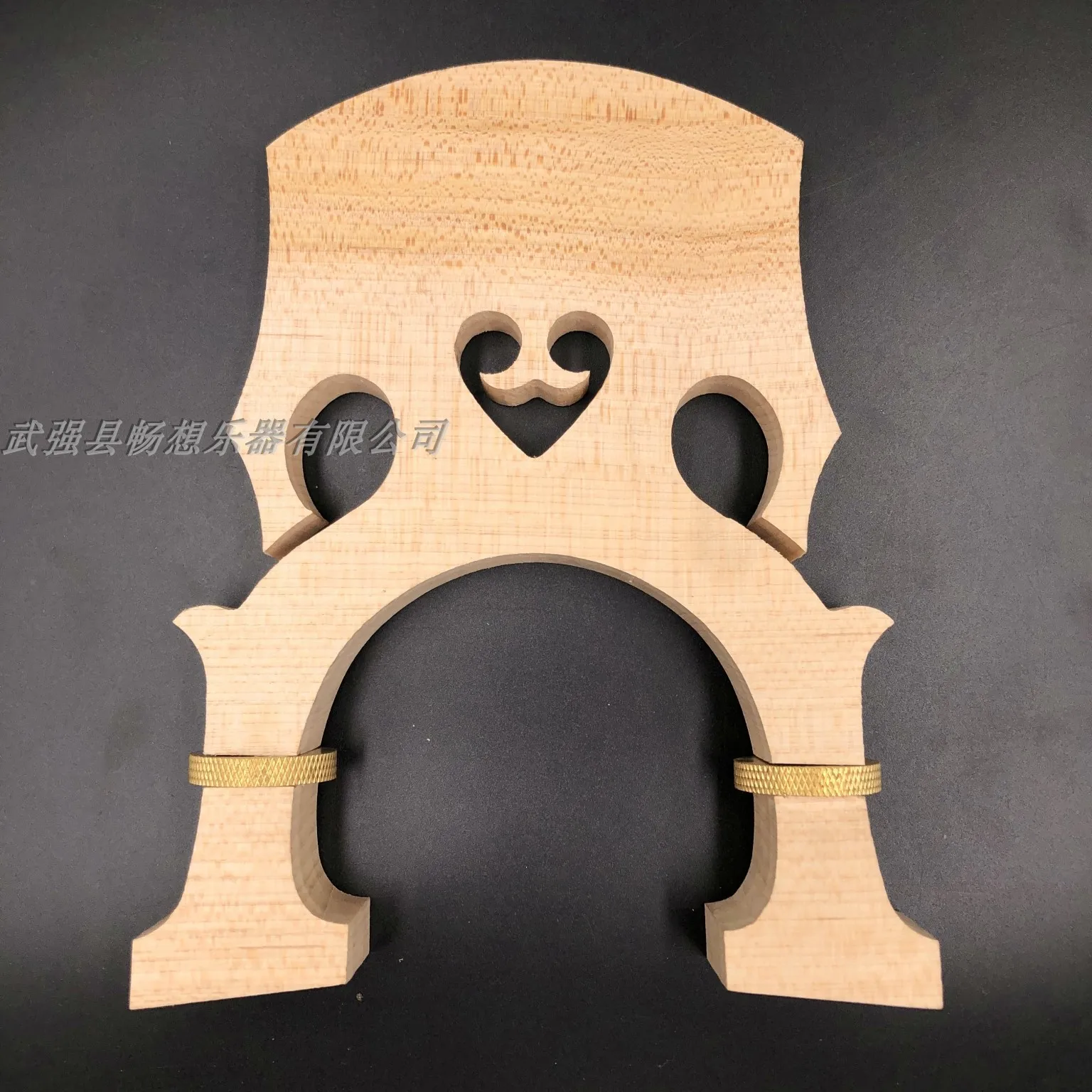 Maple wood 1/8-3/4 Upright Bass Baroque style Adjustable Height Double Bass Bridge Brass adjusters