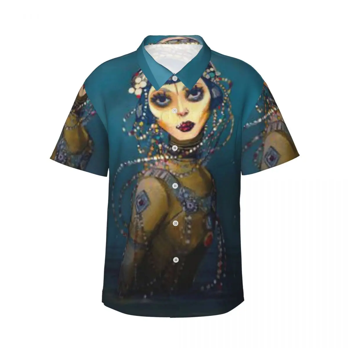 

Jibaro, повседневная рубашка с рисунком маслом Martha Xoelson, элегантные летние рубашки, мужские пляжные модные блузки с короткими рукавами и графикой большого размера