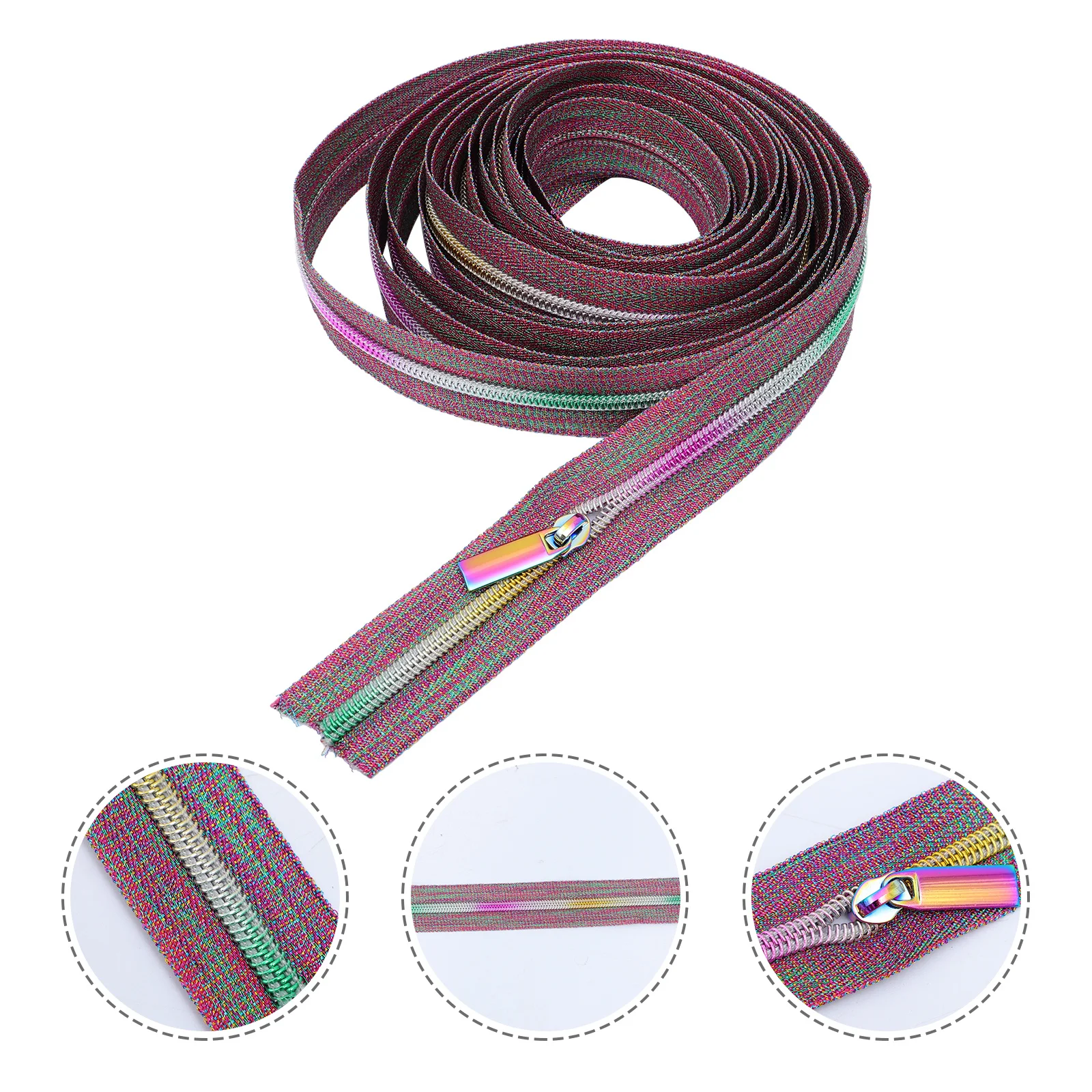 

5 Yards Nylon Tooth Zipper Cloth Detachable Pull Tabs for Repair Sewing Crafts Backpacks Luggage Pouches DIY Projects