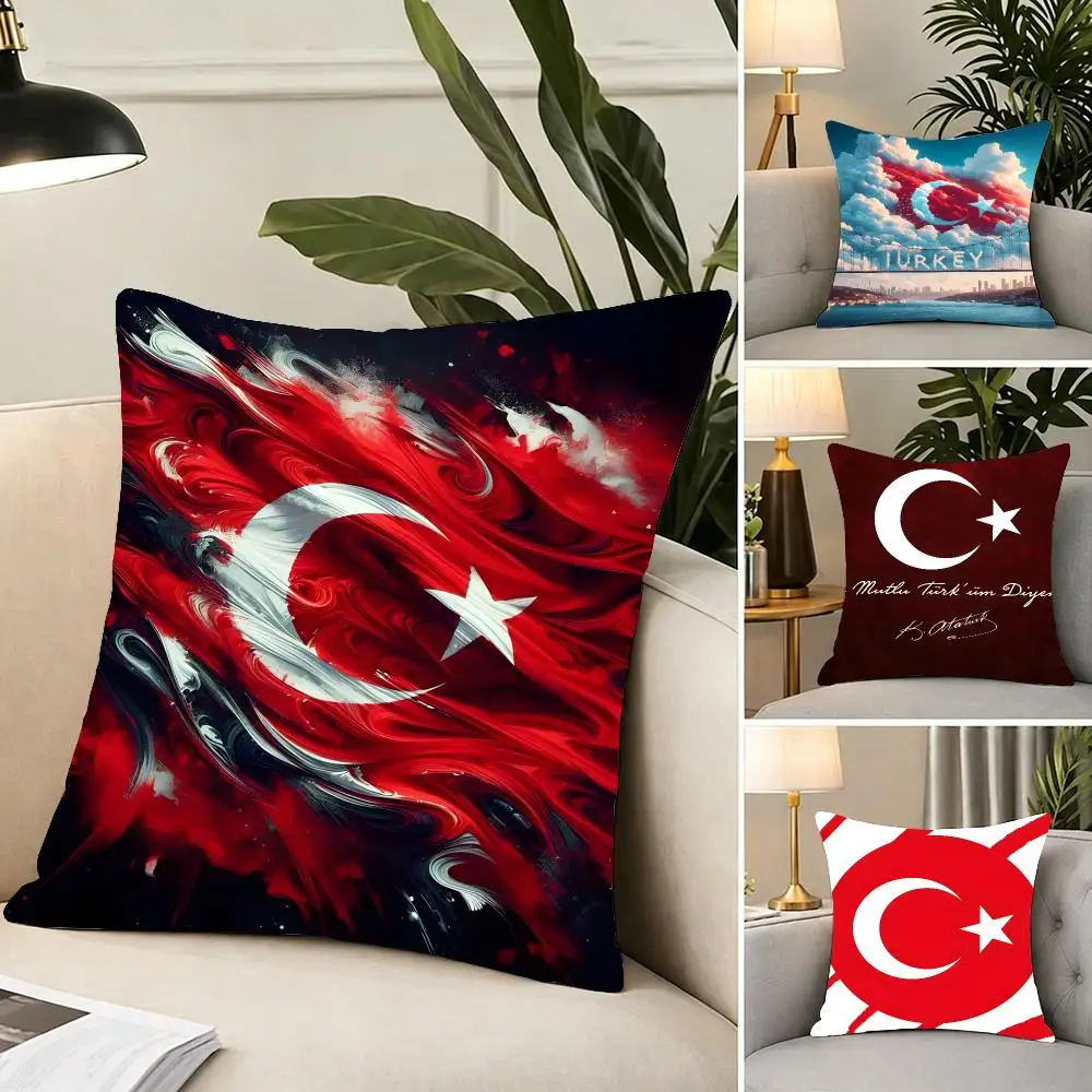 Culture Nation Turkiye Cushion Cover Portable floor cushion for travel Yoga Minimalist text 2way tricot