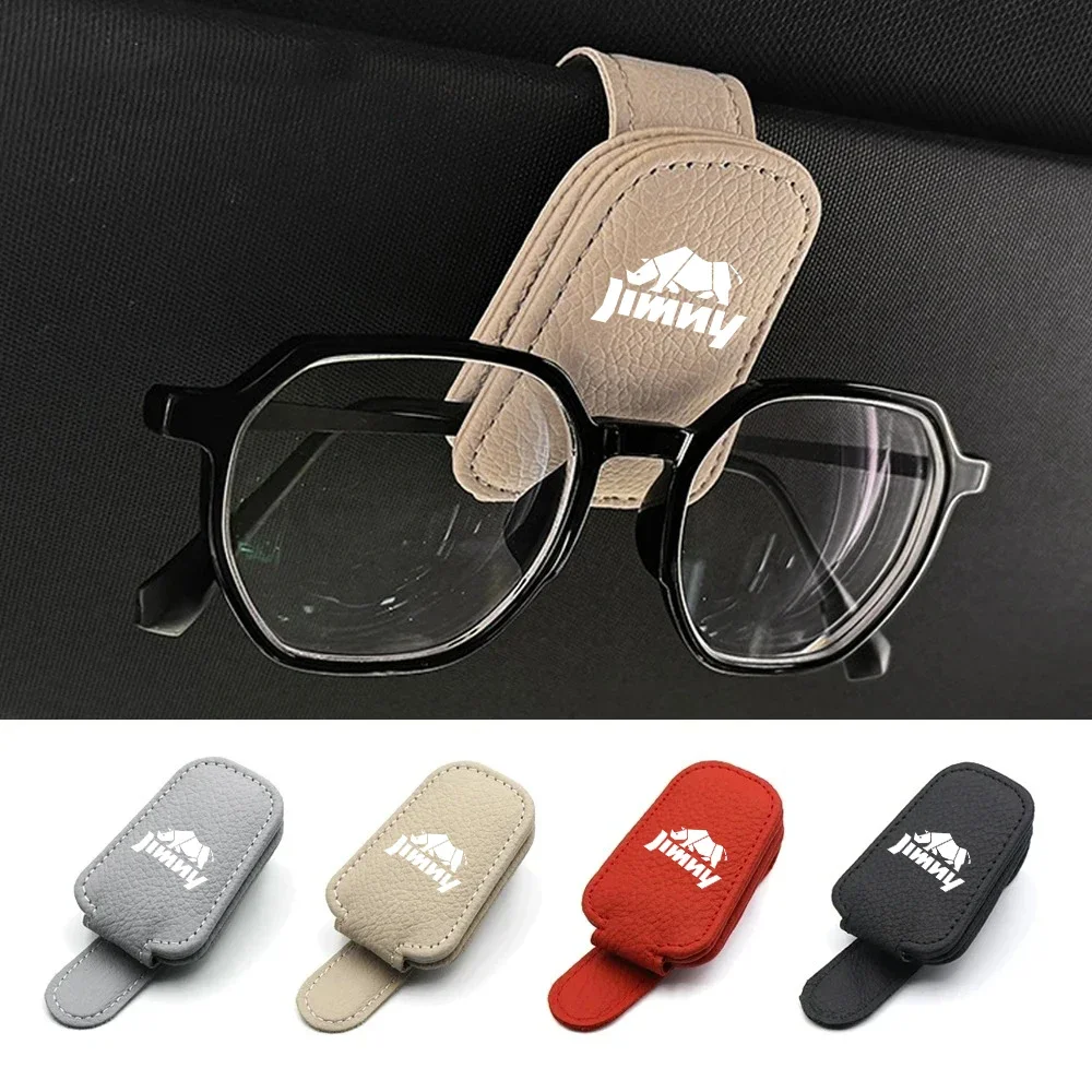 

Car glasses support sunglasses visor holder sunglasses holder leather For Suzuki Jimny Swift Samurai Vitara Kizashi SX4 Scross