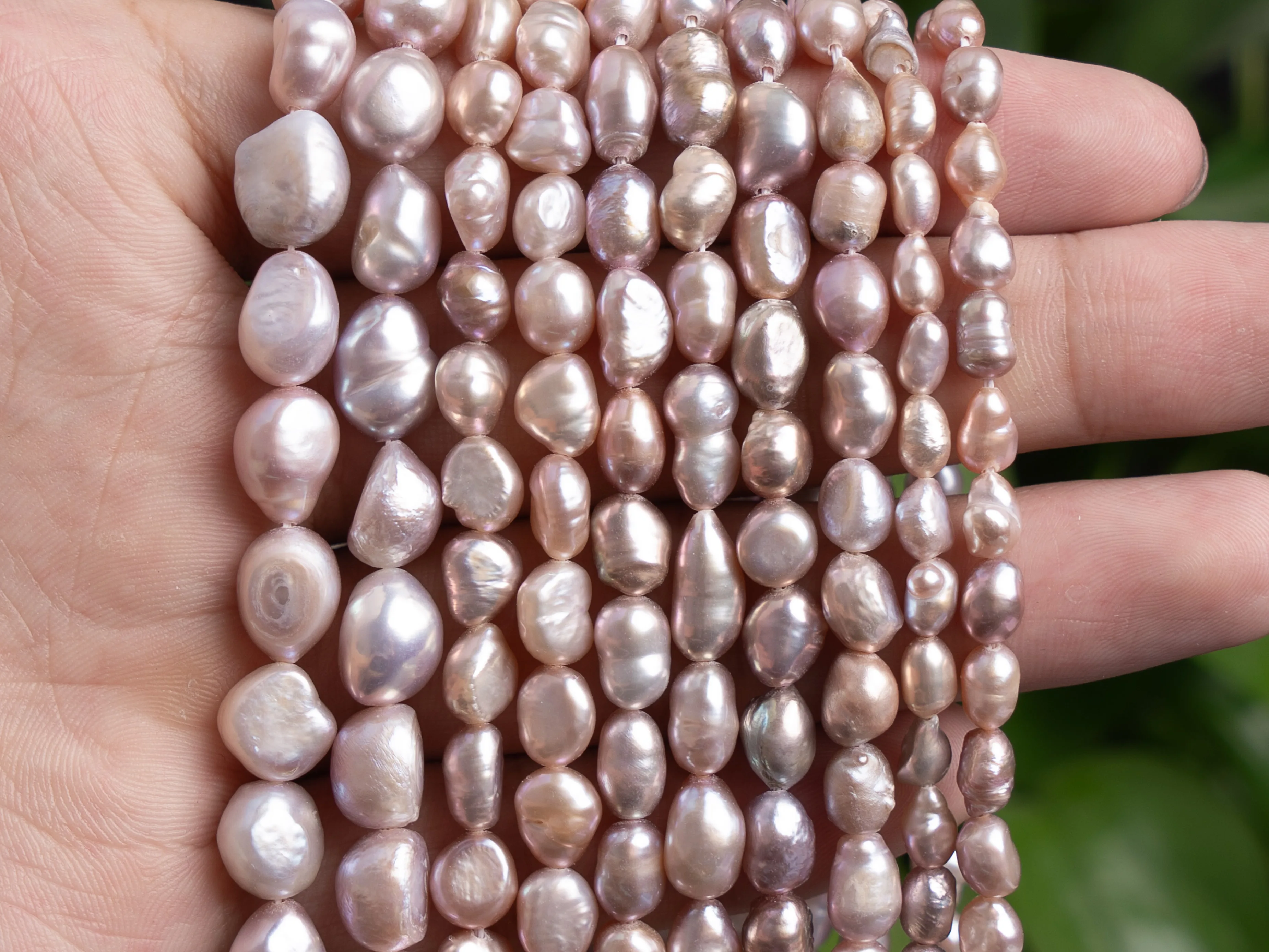 Purple Natural Pearl Natural Luster pebbly Diverse Shapes Loose Beads Size Options 4/6/8/10mm For Jewelry Making