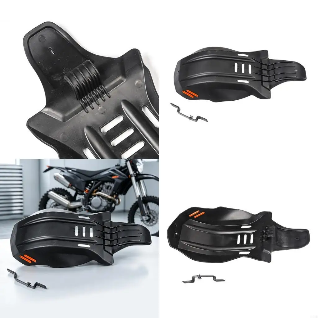 Motorcycle Cover Plate with Front Center Slot Layout and Black Finish H9EE