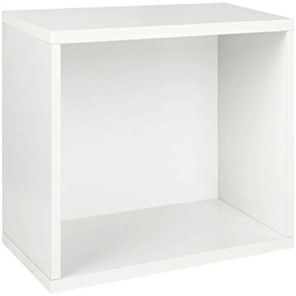 Recycled Paperboard Tool-Free Assembly Bookcase Shelf Durable Lightweight Floor Mount White 11.2