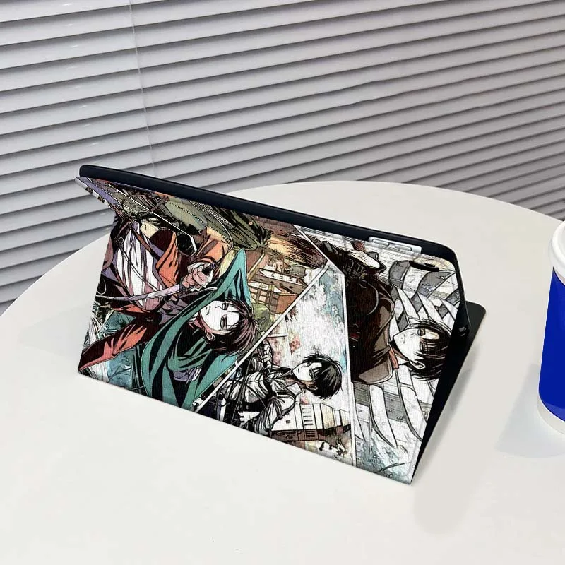 هجوم على تيتان التوضيح لجهاز iPad Pro Air Mini 1 2 3 4 5 6 7 7 8th 9th 10th 11th 10.2 9.7 10.5 10.9 11 12.9 حافظة كمبيوتر لوحي