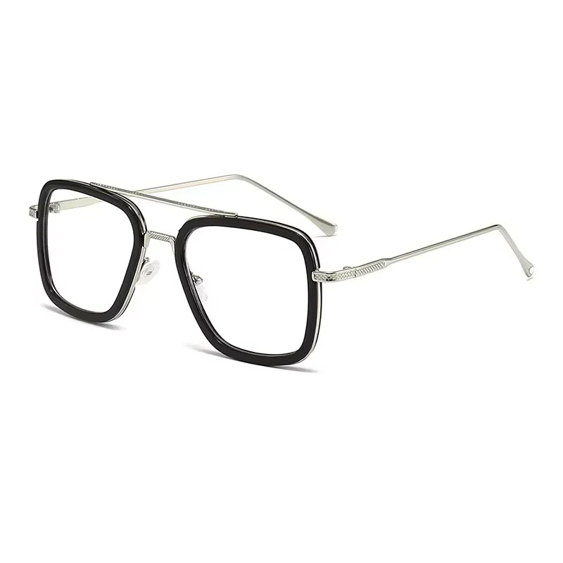 العلامة التجارية تصميم مربع روبرت داوني للرجال النساء النظارات الشمسية موضة خمر الاتجاه الكلاسيكية شفافة نظارات شمسية نظارات 2025