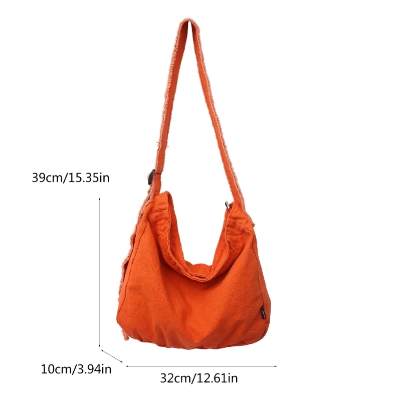 Aesthetic Shoulder Bag for Women Student Book Bag Casual Bag Canvas Crossbody Bag Large Capacity Bag