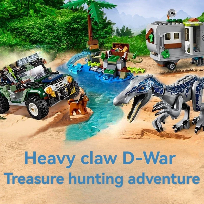 434 pcs Jurassic Dinosaur Series Baryonyx Face-Off The Treasure Hunt Building Blocks Model Fit MOC 75935 Set Toys For Kids Gifts