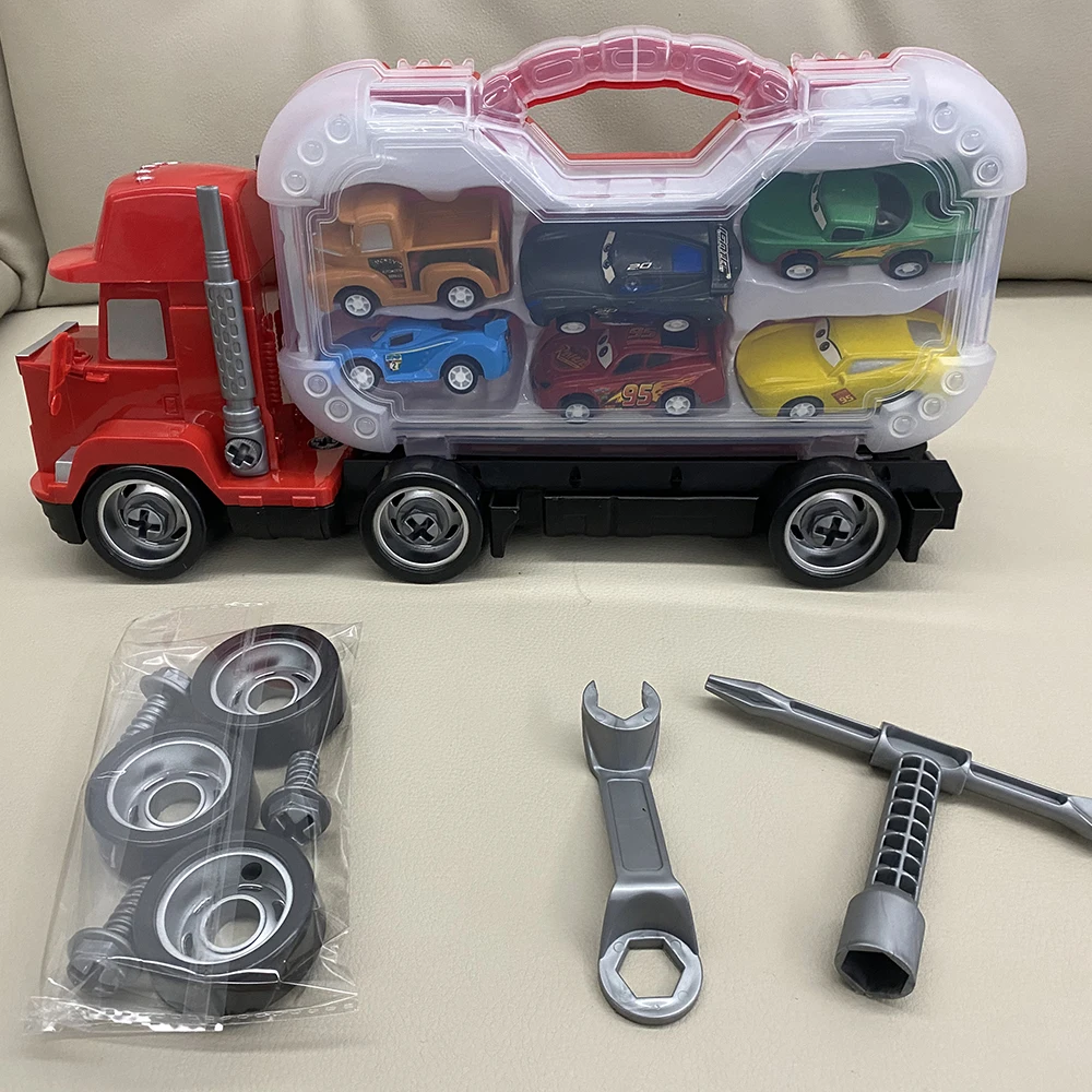 Disney Pixar Cars Set Lightning Mcqueen Figures Jackson Storm Mack Uncle Truck Pull-Back Cars Model Doll Children Toy For Gift