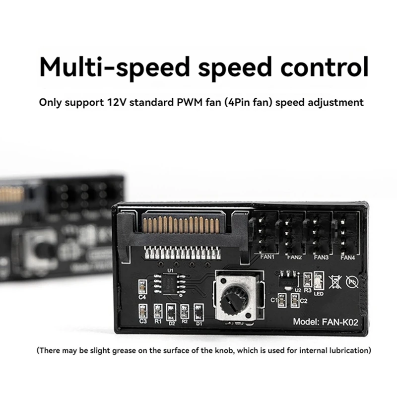 N11R--PWM-Вентилятор-Швидкость-Контроллер-Высокая мощность-Sata-DC-Power-4Pin-Вентилятор-ГУнов-NAS-Server-Вентилятор-Speed-Control-4-Way-PWM-Fan-Gernor