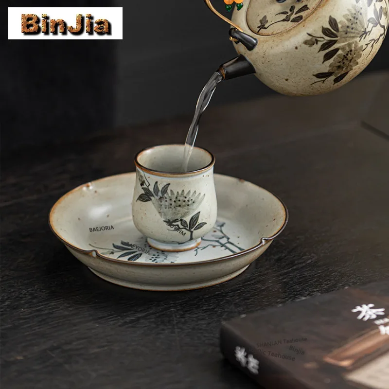 Hand-painted Peony Teacup Luxury Tea Bowl Sample Tea Cup Tea-tasting Fragrance Cup Chazhan Master Cups Drinkware Decoration