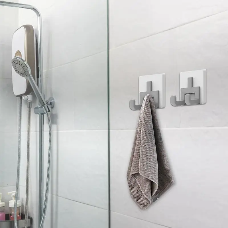 Bathroom Towel Hooks Punch-free Hooks For Wall Wall Mounted Hooks Convenient Towel Holder Coat Hooks Strong Load-Bearing Capacit