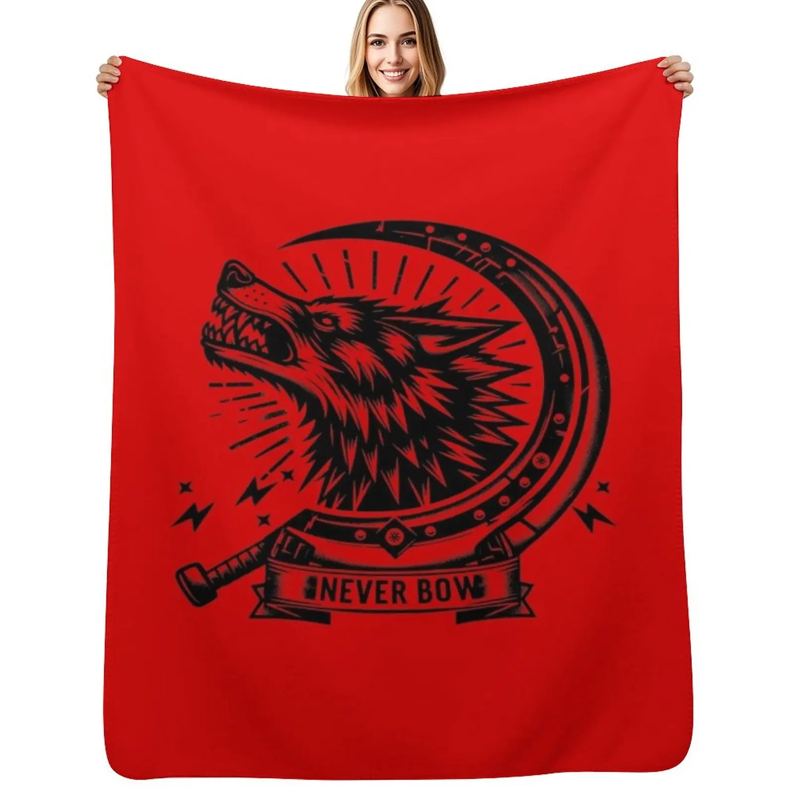 

Howlers Never Bow - Red Rising Throw Blanket Summer Cool Breathable Blanket for Sleeping