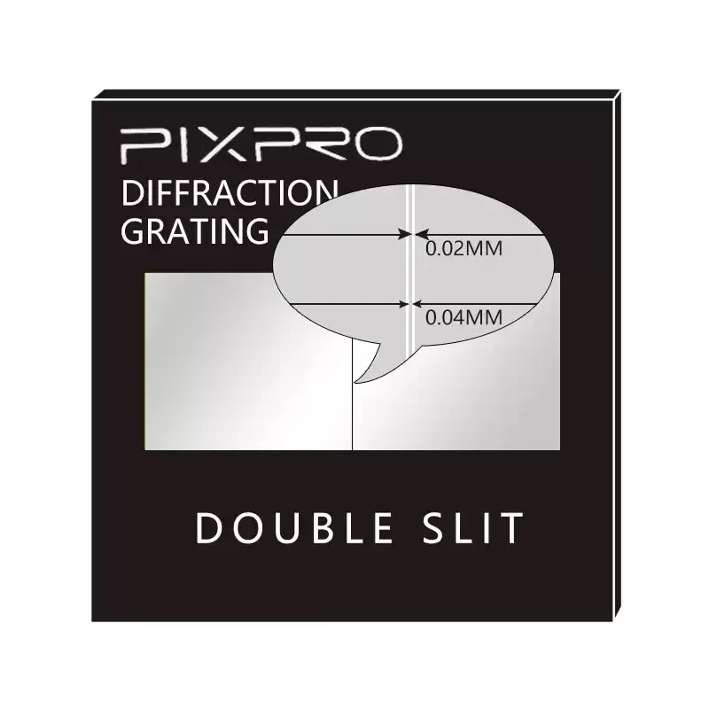 1 Buah 50*50*2mm Lensa Grating Difraksi Holografik Cermin Transmisi Cermin Celah Tunggal Cermin Celah Ganda untuk Demonstrasi Pengajaran