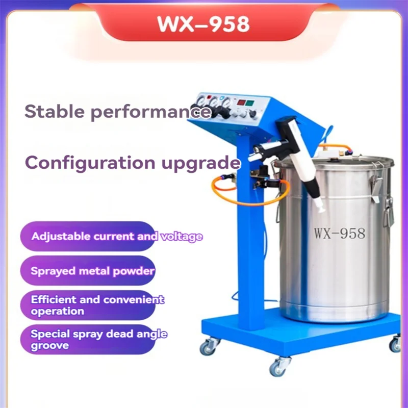 

New WX-958 Electrostatic Spray Powder Coating Machine Spraying Gun Paint System Color: 220V