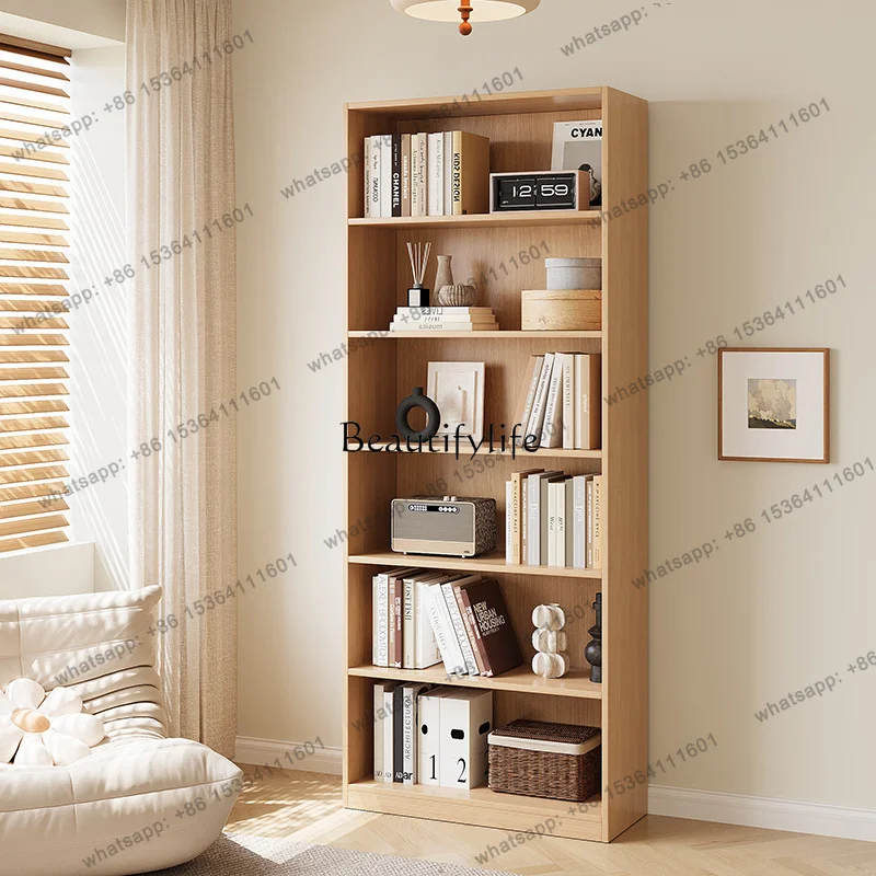Customization Solid Wood Bookcase With Glass Door Living Room Storage Display Case