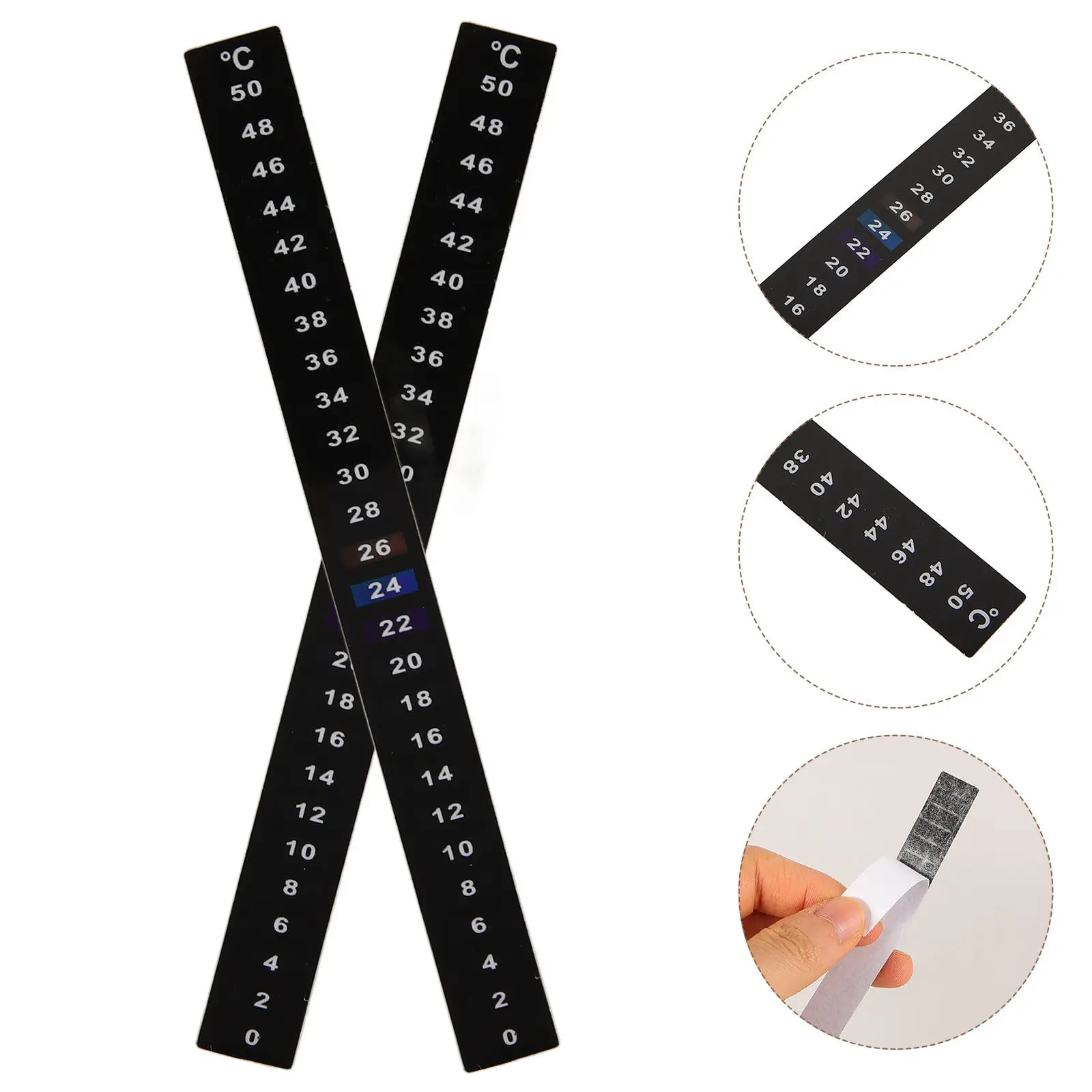 5Pcs Stick on Fermentation Thermometer Sticker for Brewing Bottles and Fermentation Tanks Precision Temperature Monitoring Strip
