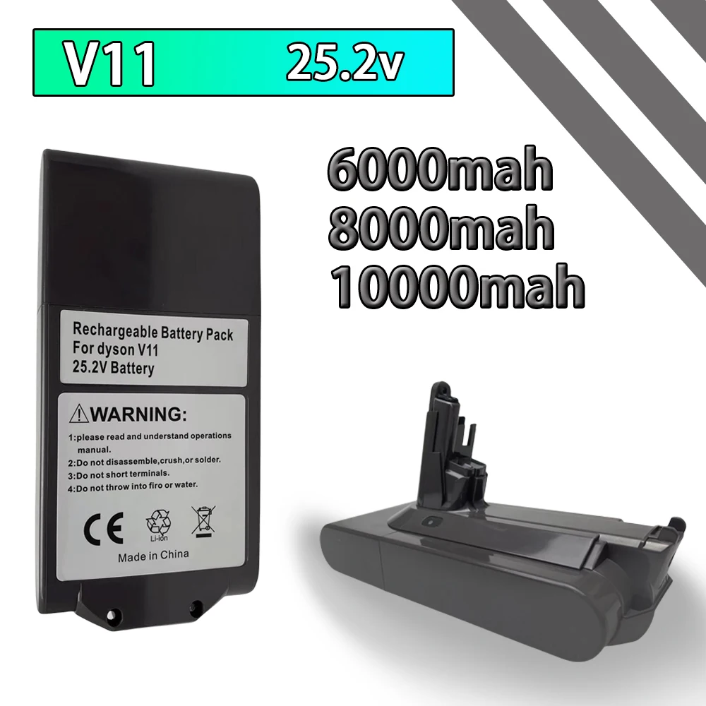

For Dyson V11 SV14 Series 25.2V Rechargeable Battery 6000mAh Suitable Vacuum Cleaner Replacement Battery V11 970145-02